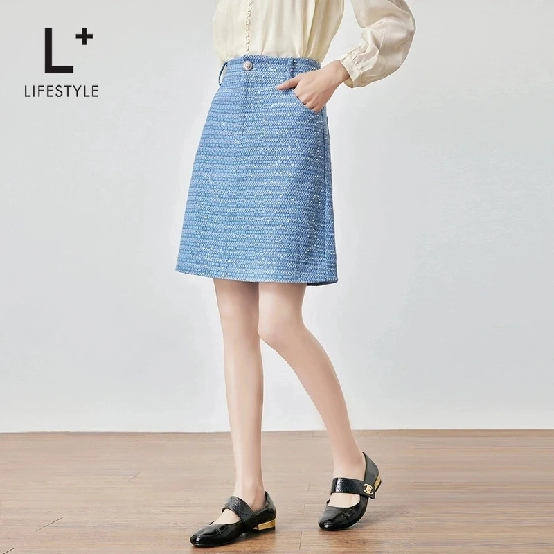【丽姐甄选】lifestyle 立体珠片牛仔短裙 LG3121691