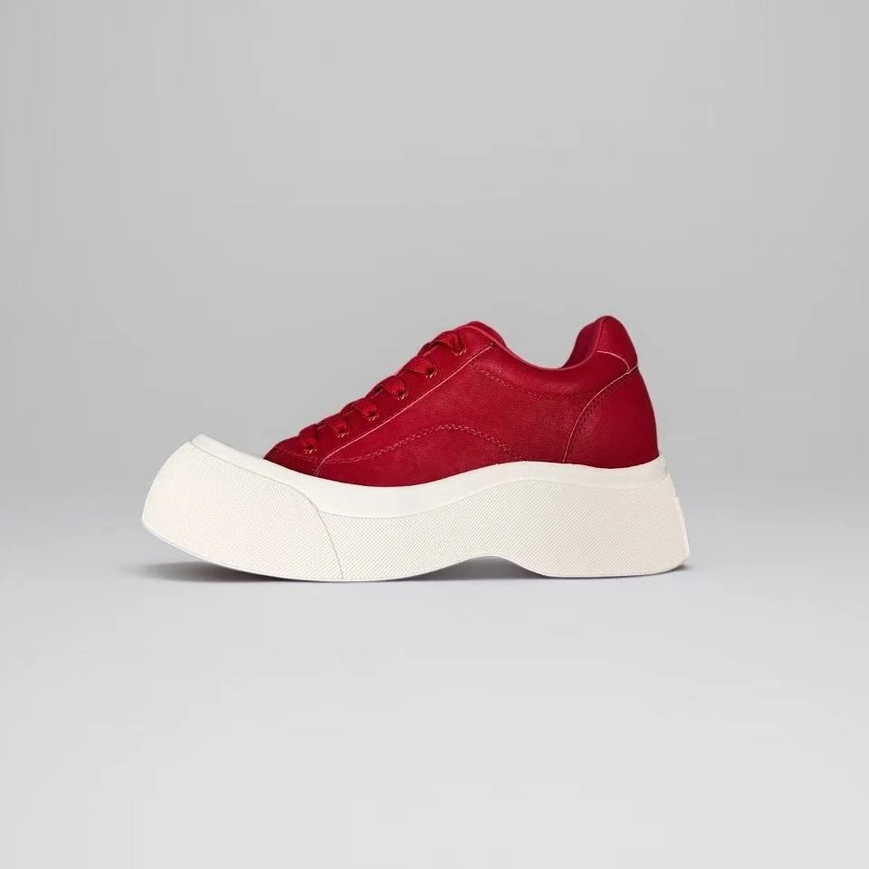 【聚新汇】2539-7个性厚底板鞋小白鞋百搭时尚增高春季夏季真皮