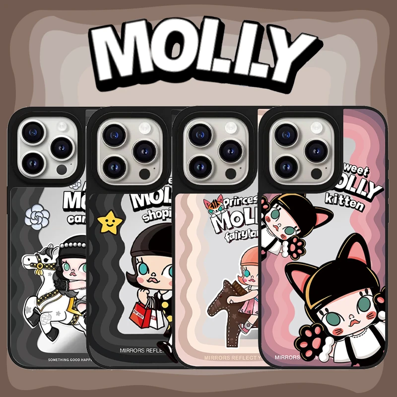 泡泡玛特潮玩MOLLY可爱莫莉波浪雪花苹果17/16promax/15/14/13/12