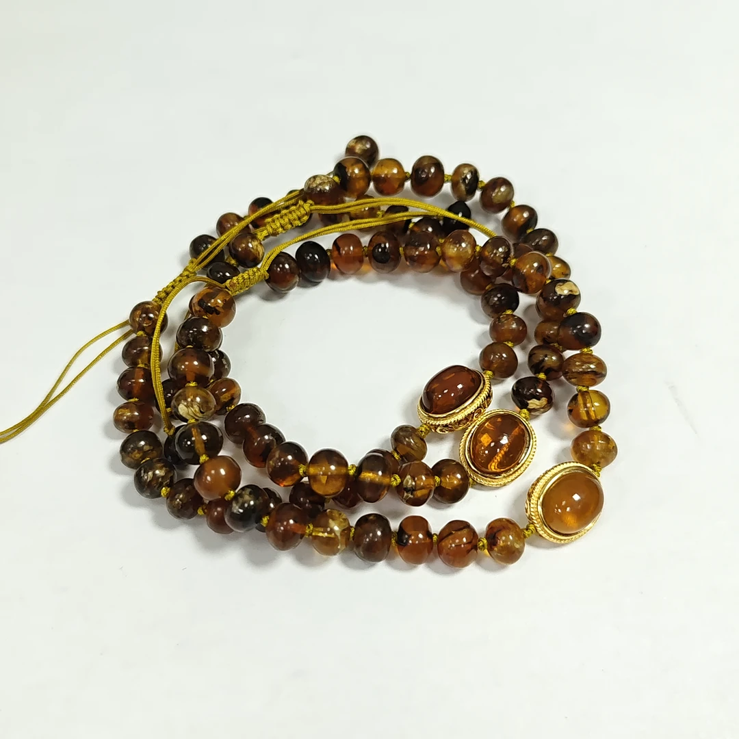 【书记甄选】抚顺溶洞琥珀单圈手链 多样性发一件 约6mm 8118FS