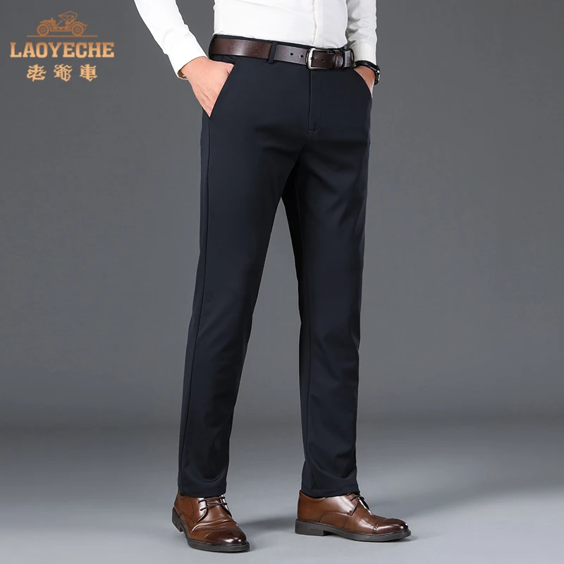 老爷车轻奢高端休闲裤男士弹力百搭宽松裤子2025新款商务直筒长裤
