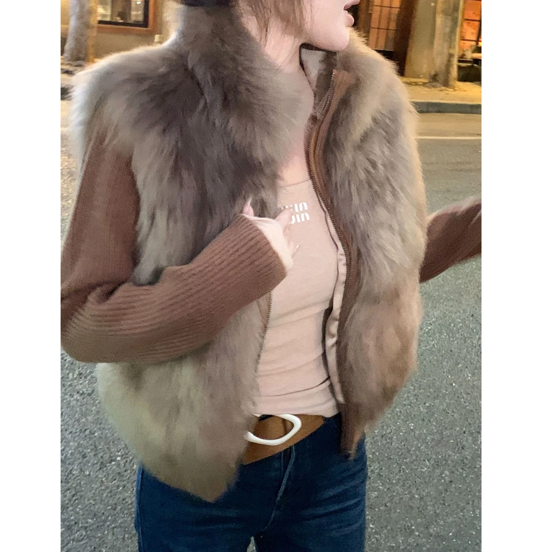 媛媛 【香氛名利场】新款时尚百搭托卡皮毛一体皮草外套#PC0072