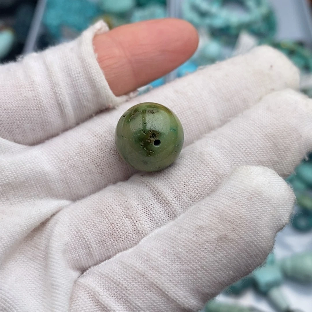 未镶嵌绿松石卡15圆珠
