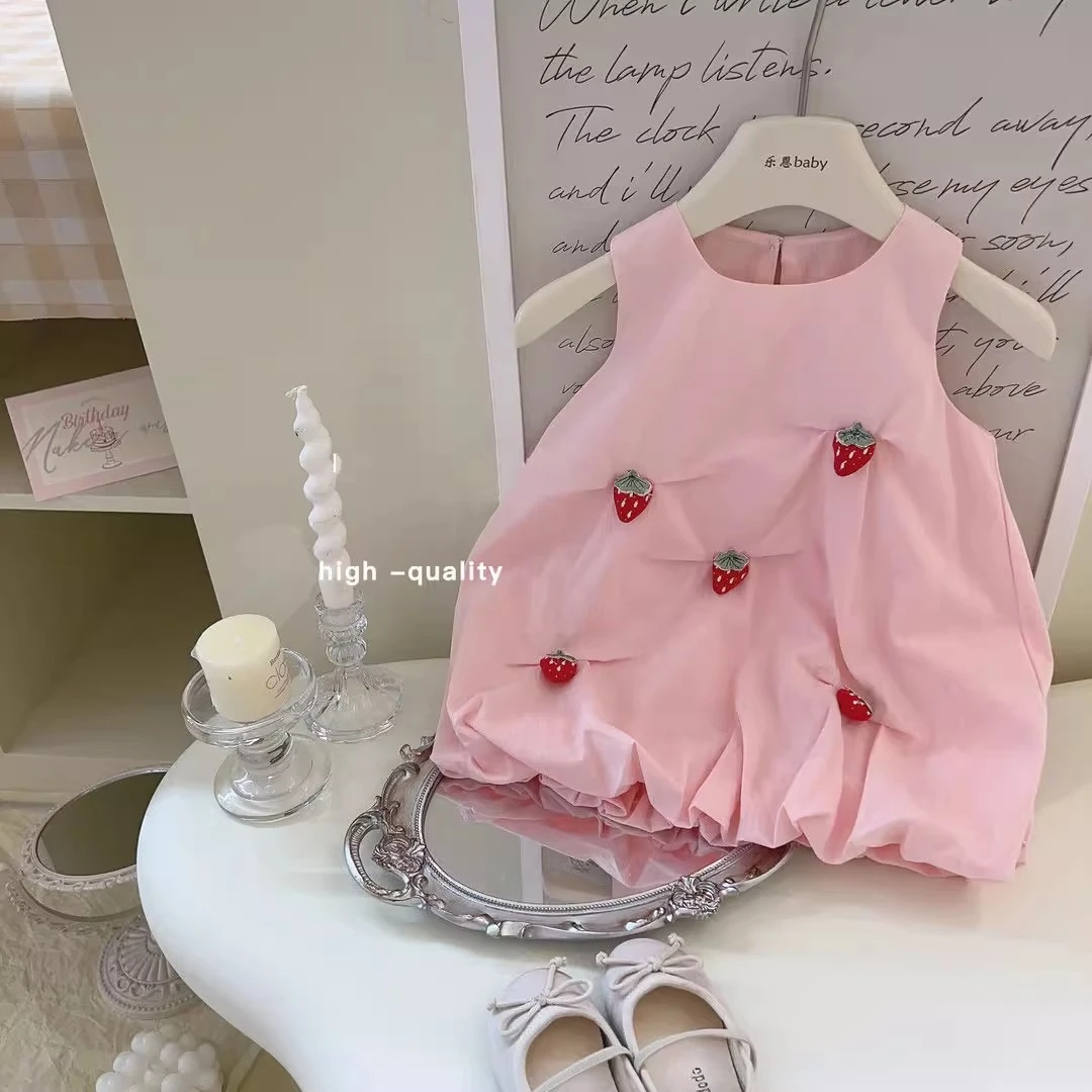 女童花苞裙夏季2025新款3-6岁儿童洋气连衣裙女孩可爱立体公主裙