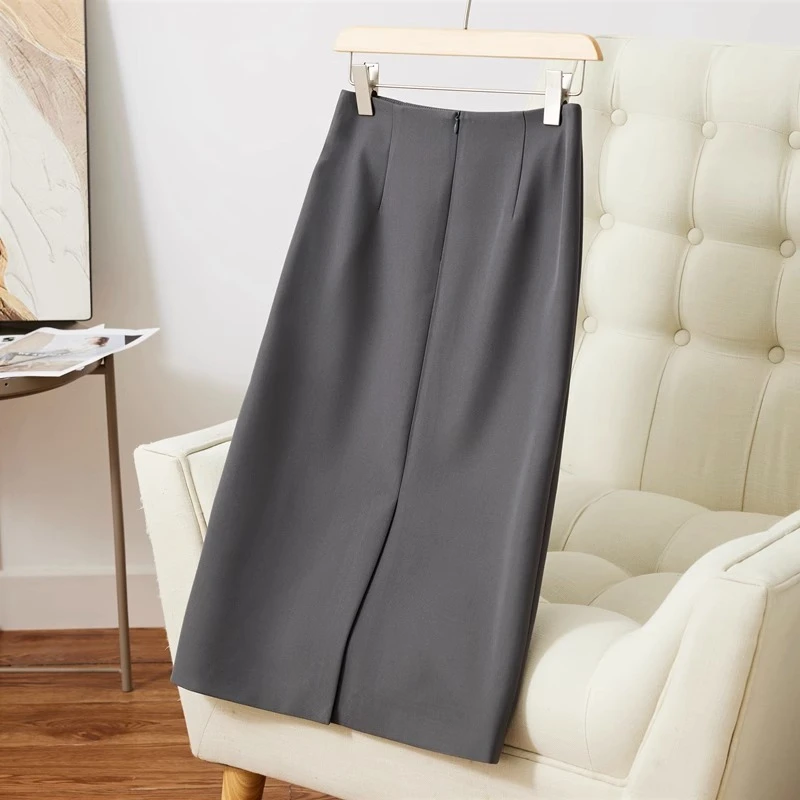 哥弟阿玛施正品西装裙半身裙中长款垂坠感一步裙夏季百搭直筒裙气
