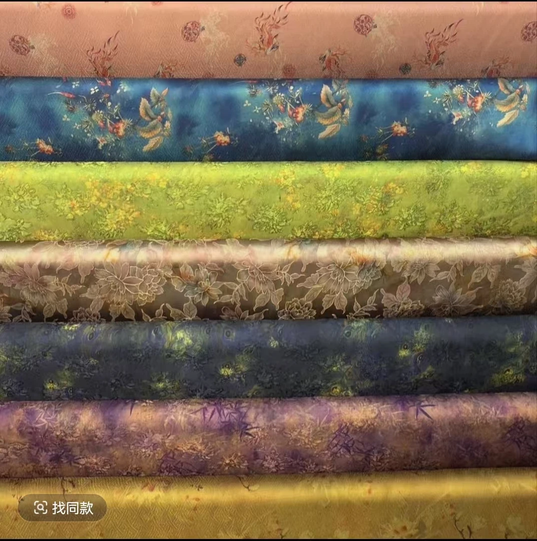 新中式真丝香雲纱花萝皮子龟裂纹（不支持7天无理由）