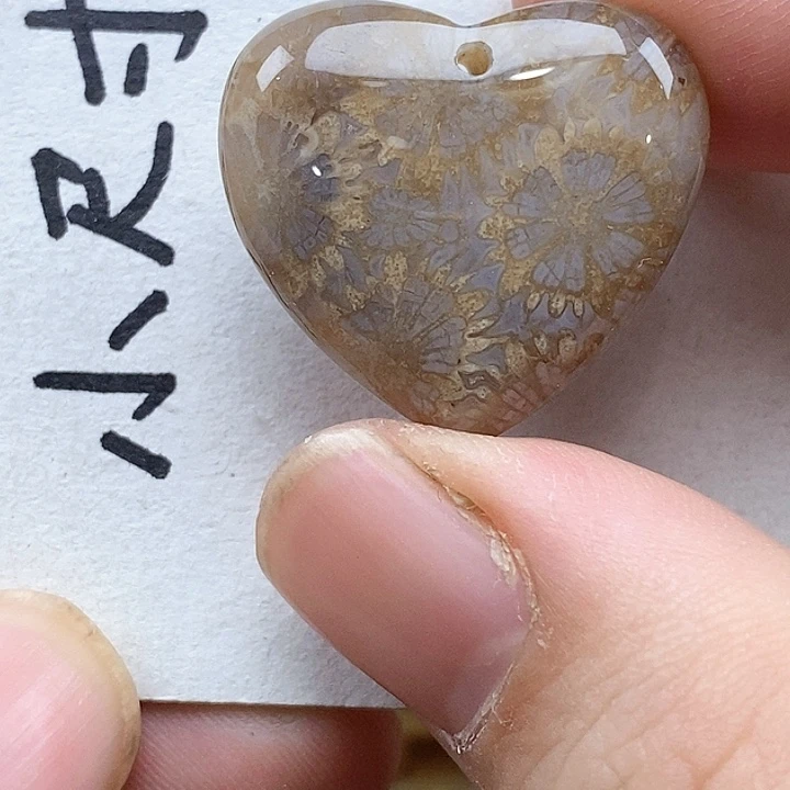 颈饰未镶嵌硅化珊瑚（珊瑚玉）