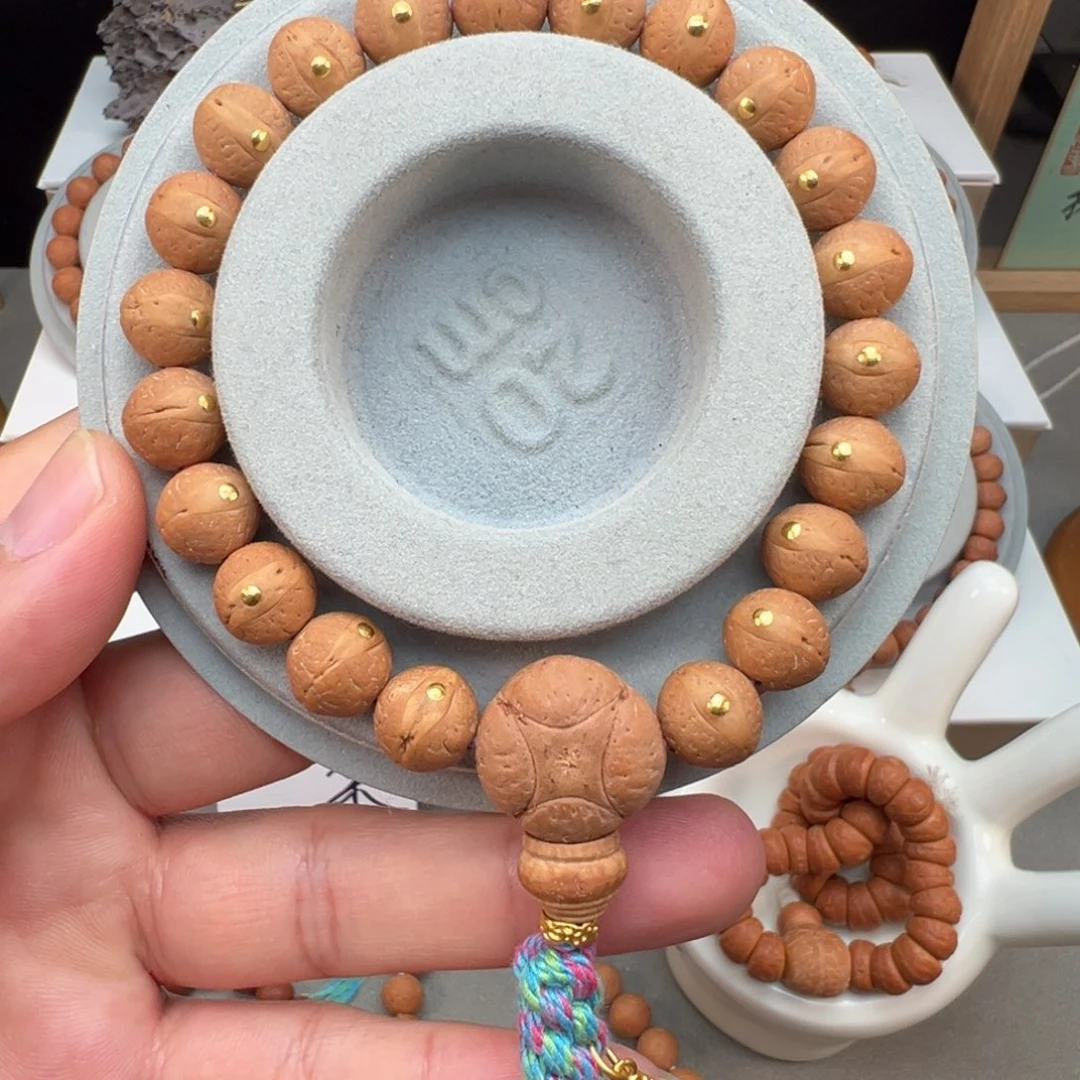 凤眼菩提手串11实心金钉