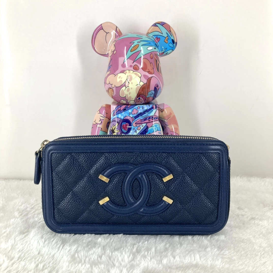 99新 Chanel/香奈儿 CHANEL香奈儿 蓝金 mini链条包