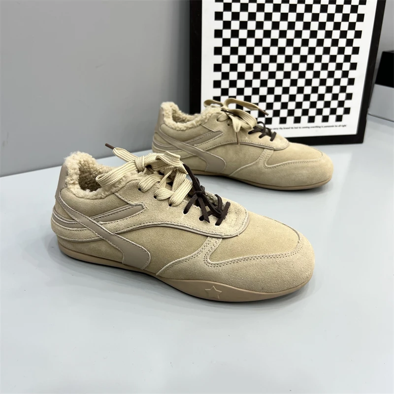 软底上班小黑鞋休闲鞋时尚休闲鞋女鞋系带加厚棉鞋女休闲鞋