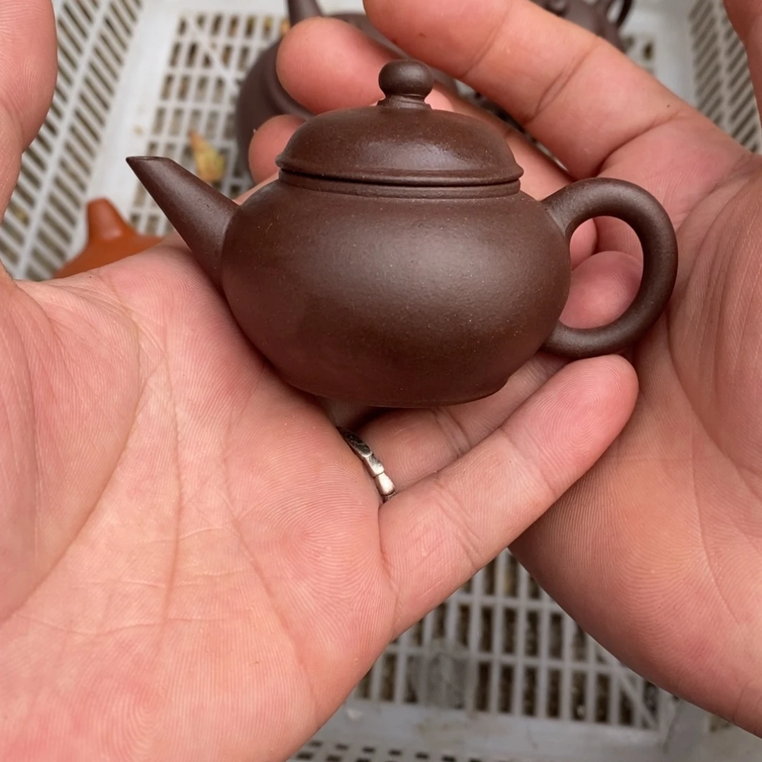 紫砂茶壶老紫泥水平50cc