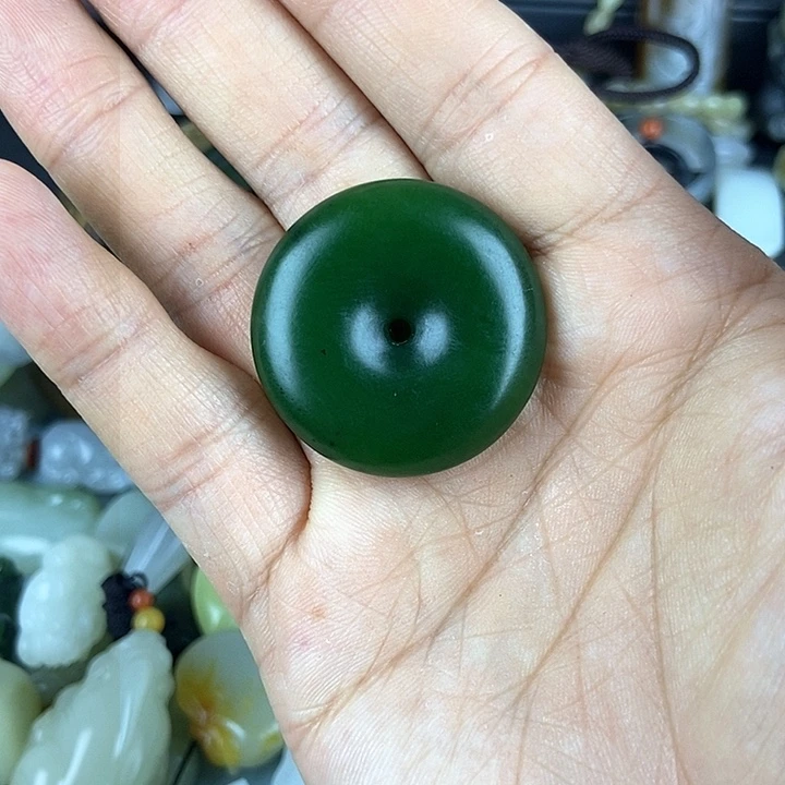 和田玉（碧玉）未镶嵌吊坠(不含链)?****薇