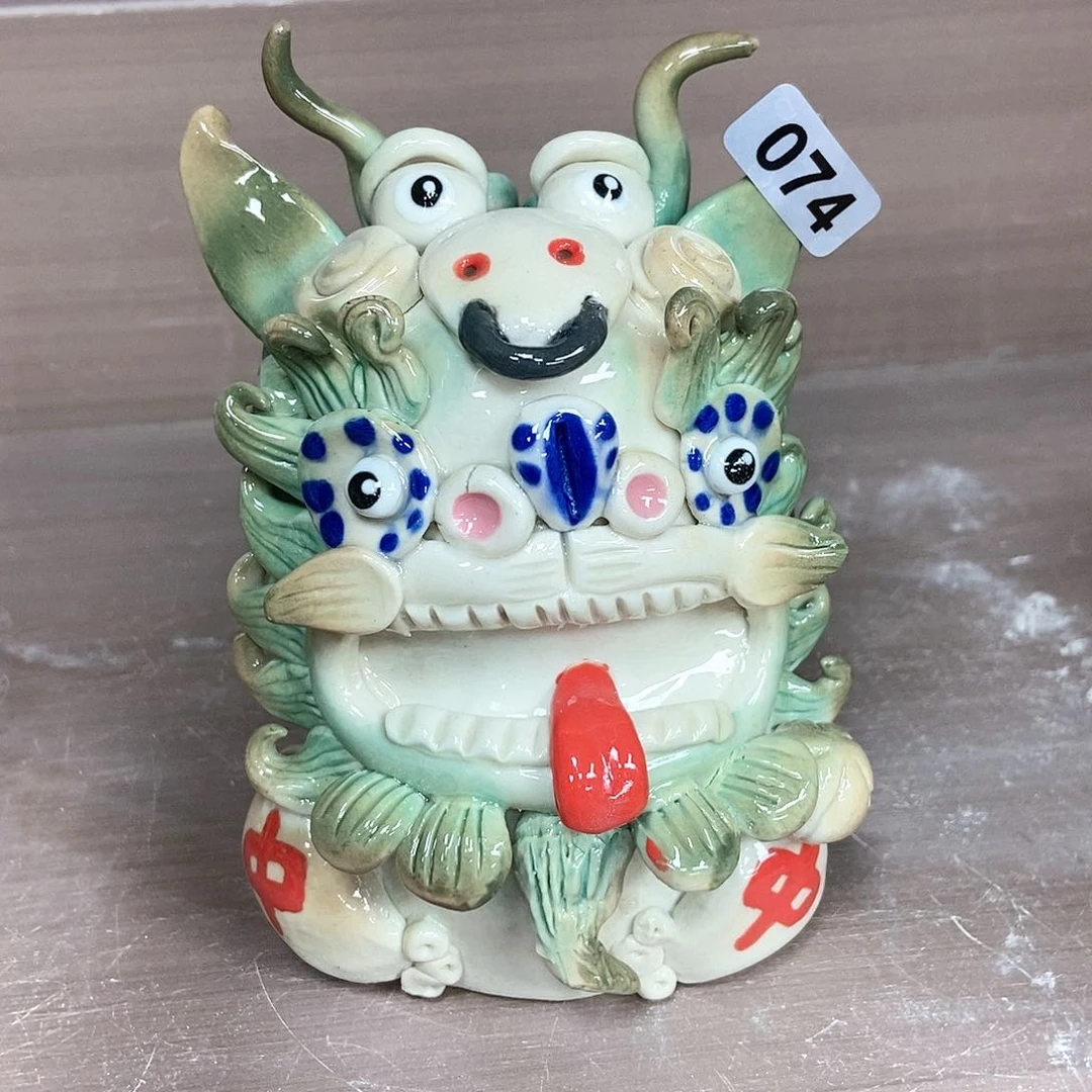 摆件直播间手工抽象陶瓷摆件074