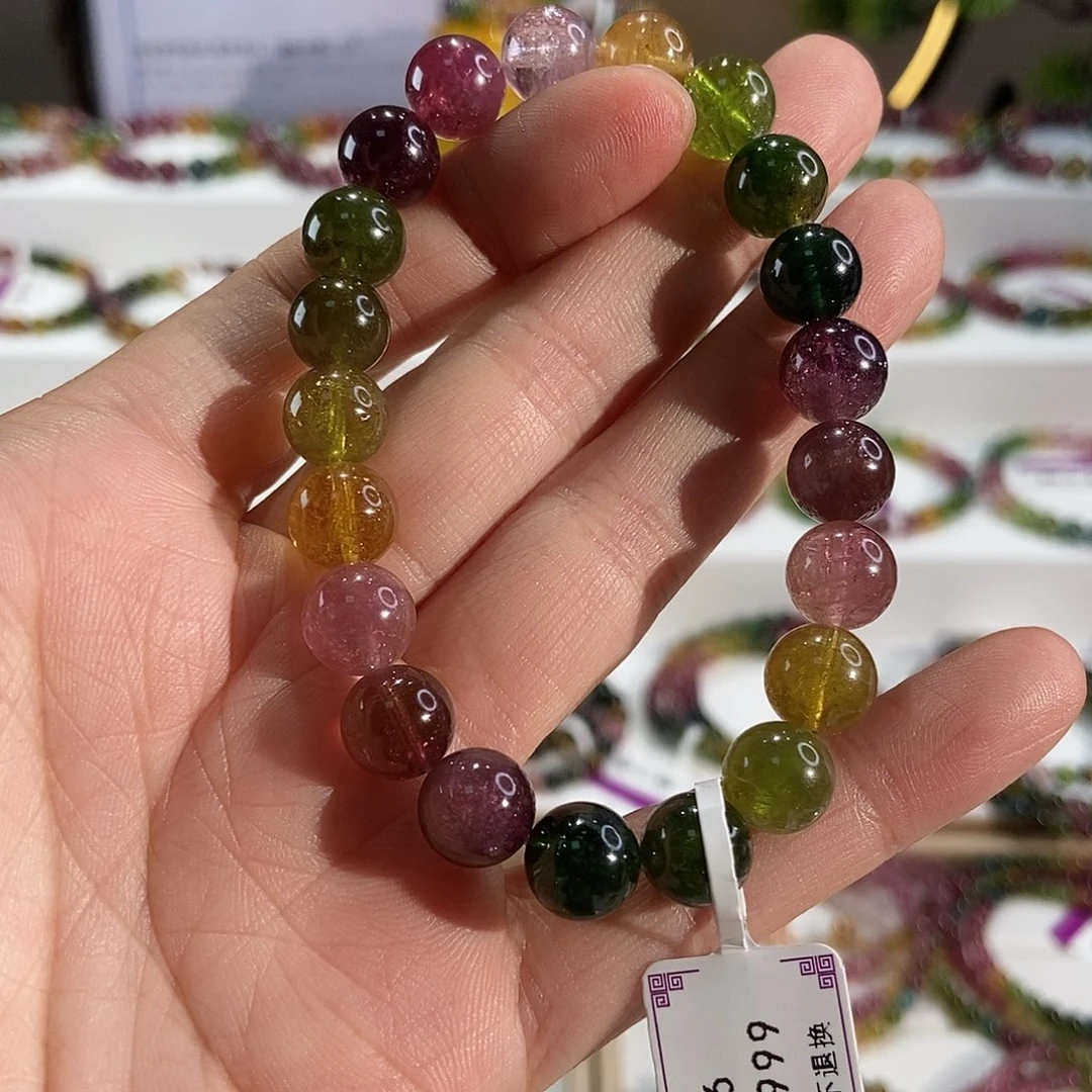 未镶嵌碧玺手链G2126素圈颜色微差