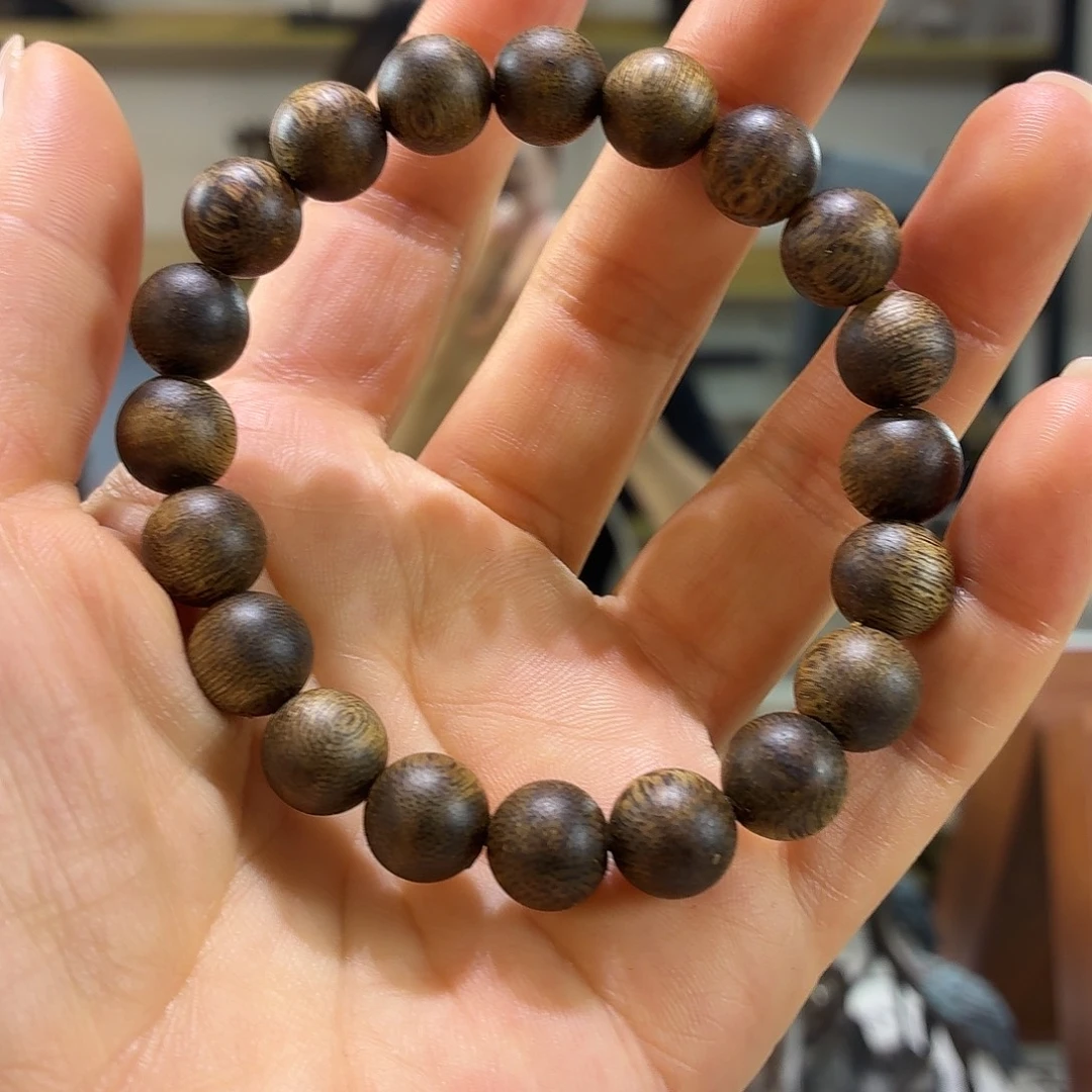 沉香手串沉水浮正圆珠单圈1.0mm9克多样性发1