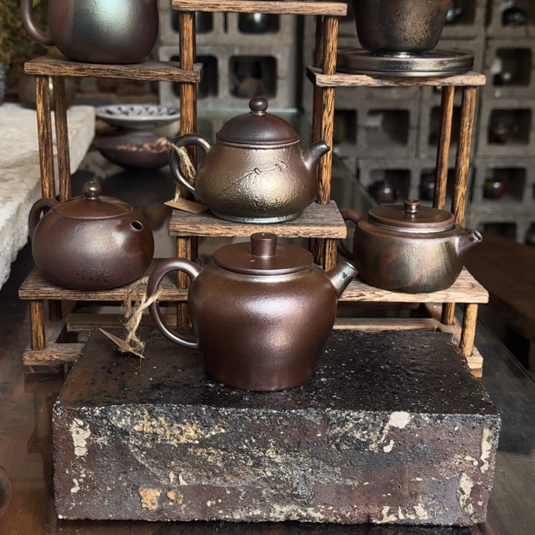 非遗建水紫陶柴烧茶具孤品