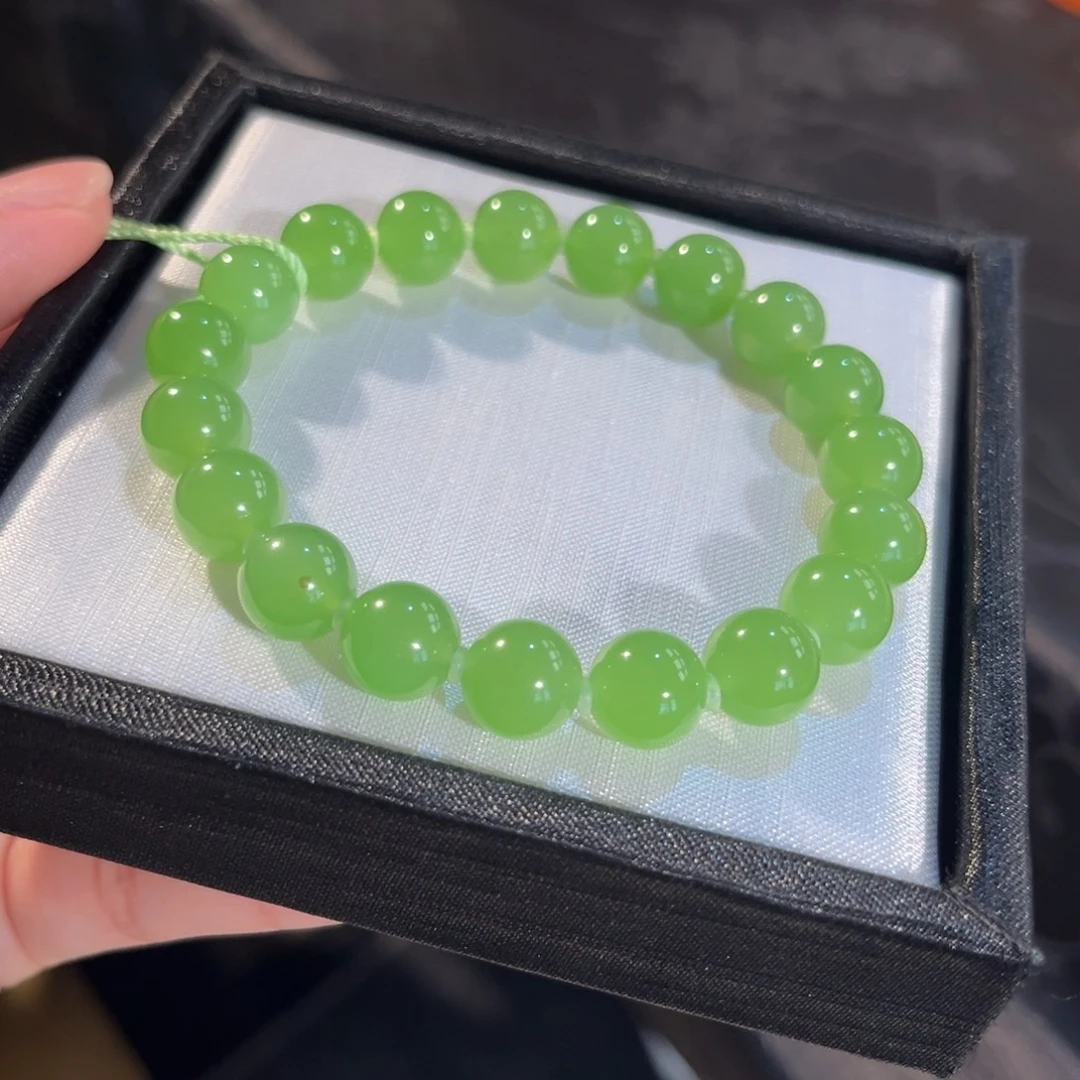 和田玉未镶嵌手链翠青