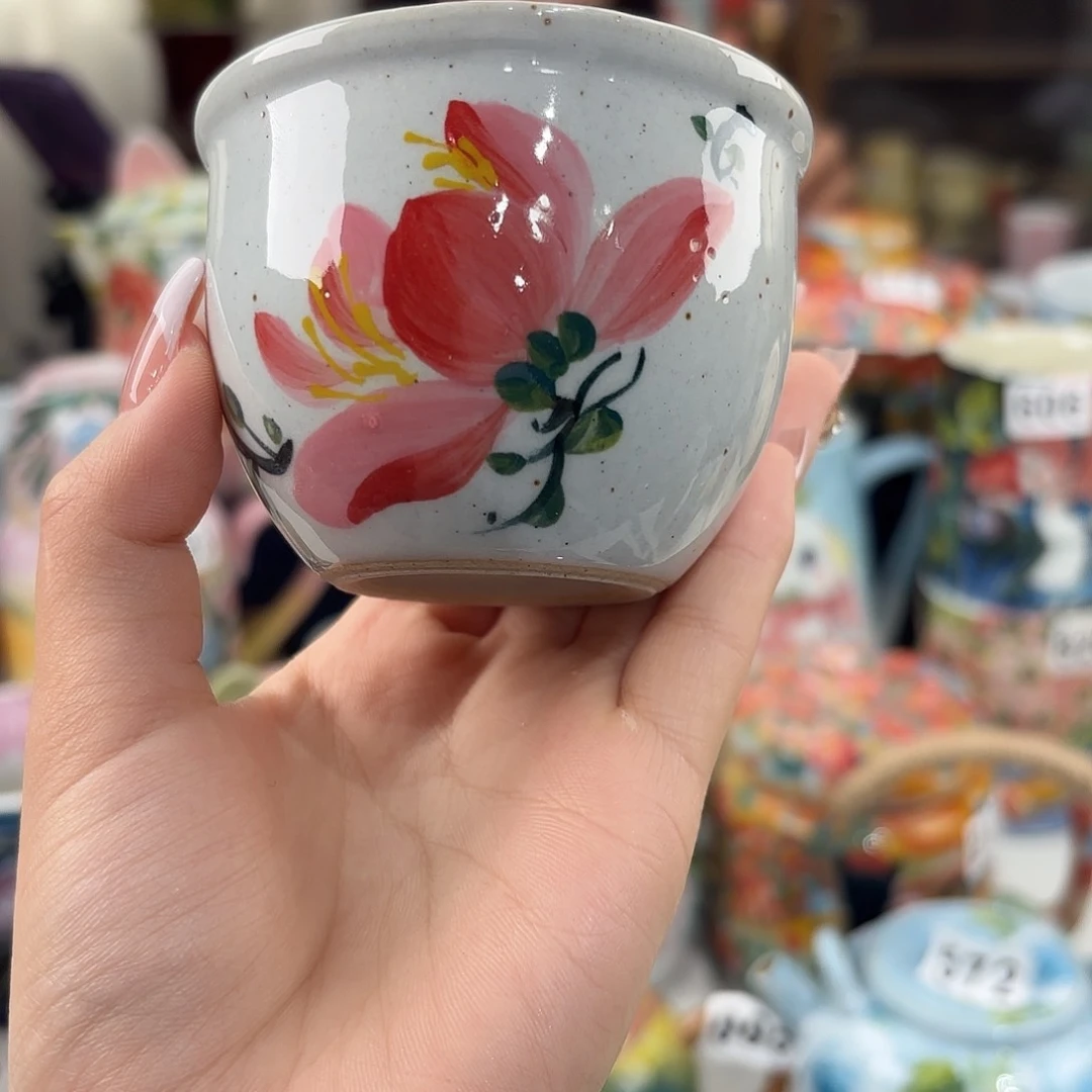 瓷片景德镇手绘高温釉下彩陶瓷茶具