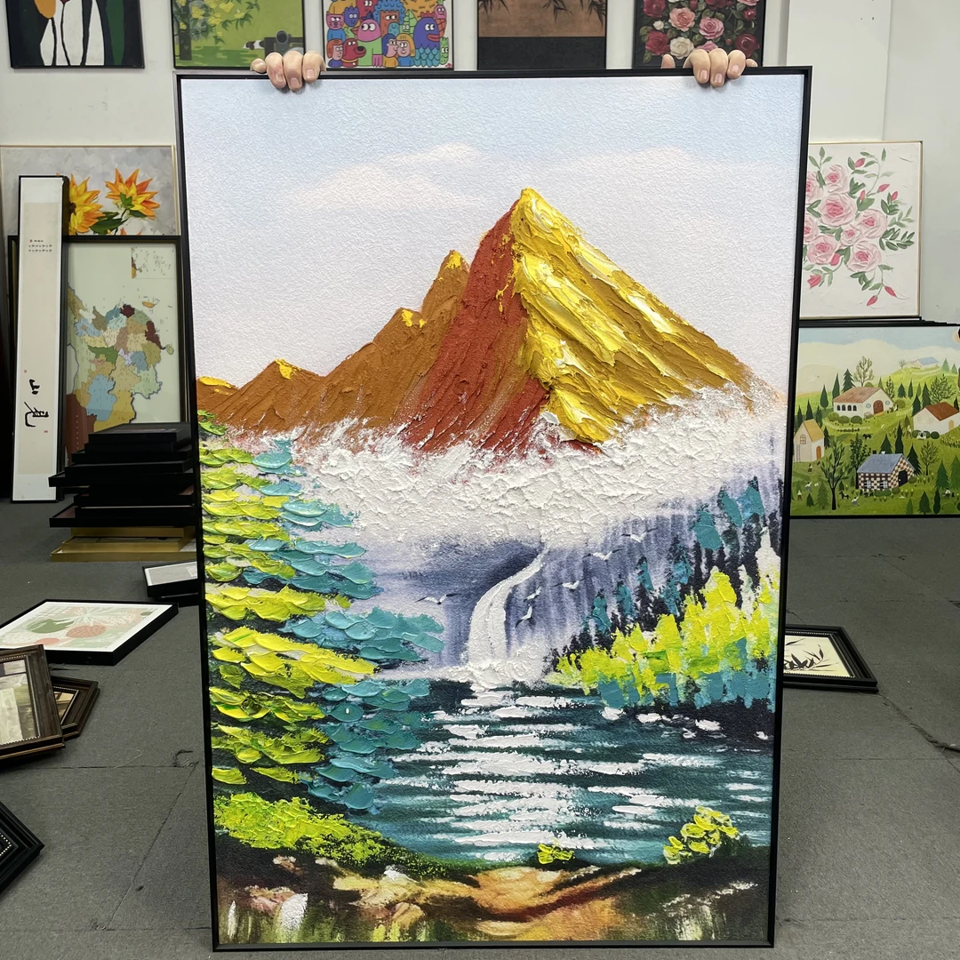 肌理抽象金山客厅装饰画奶油风走廊过道现代轻奢肌理挂画8120