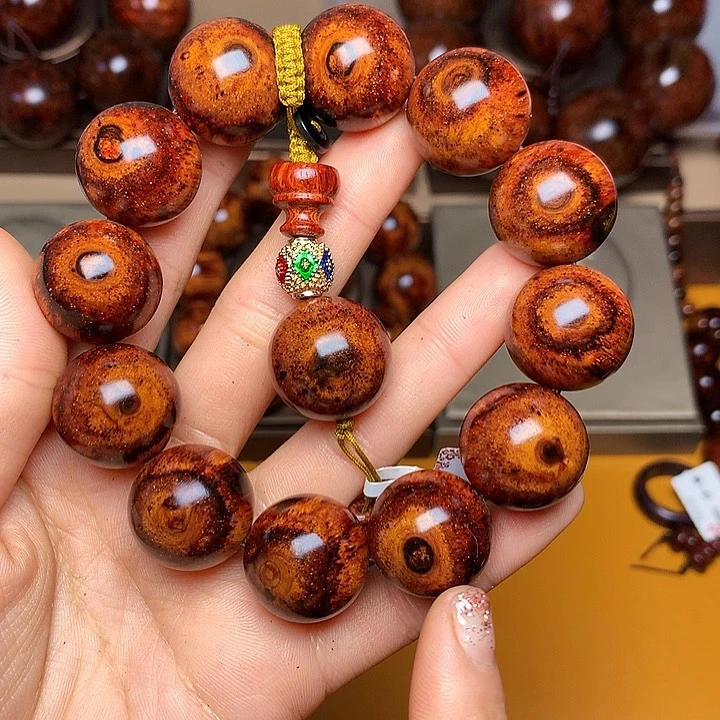 花梨木类手串/手链黄花梨风化料老挝花梨土埋料2.0