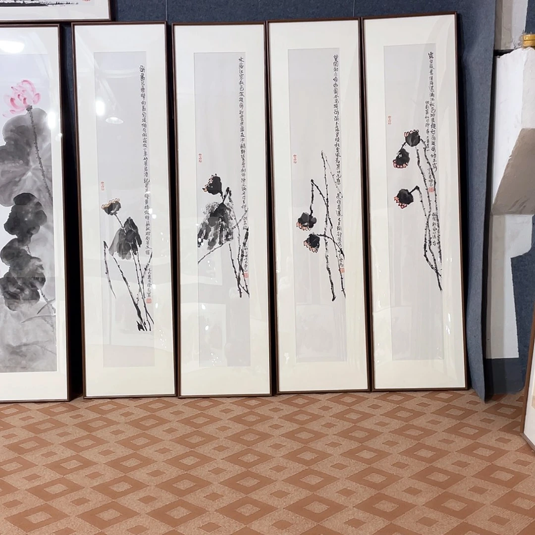 国画嫣*手绘画作品带框