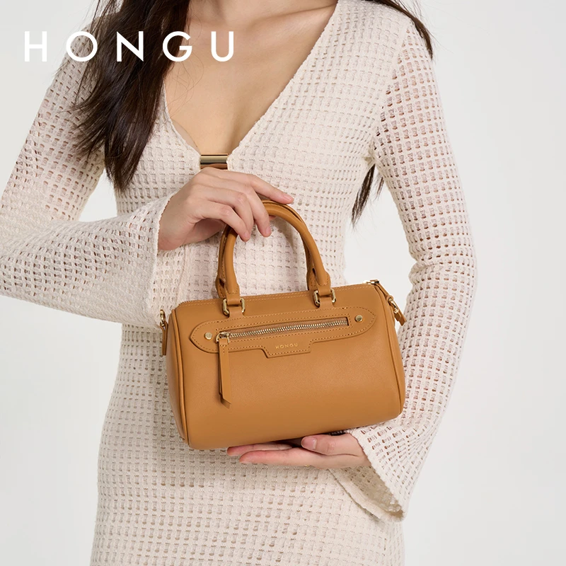 HONGU/红谷女包手拎斜挎包波士顿单肩包手提包枕头包时尚百搭小众