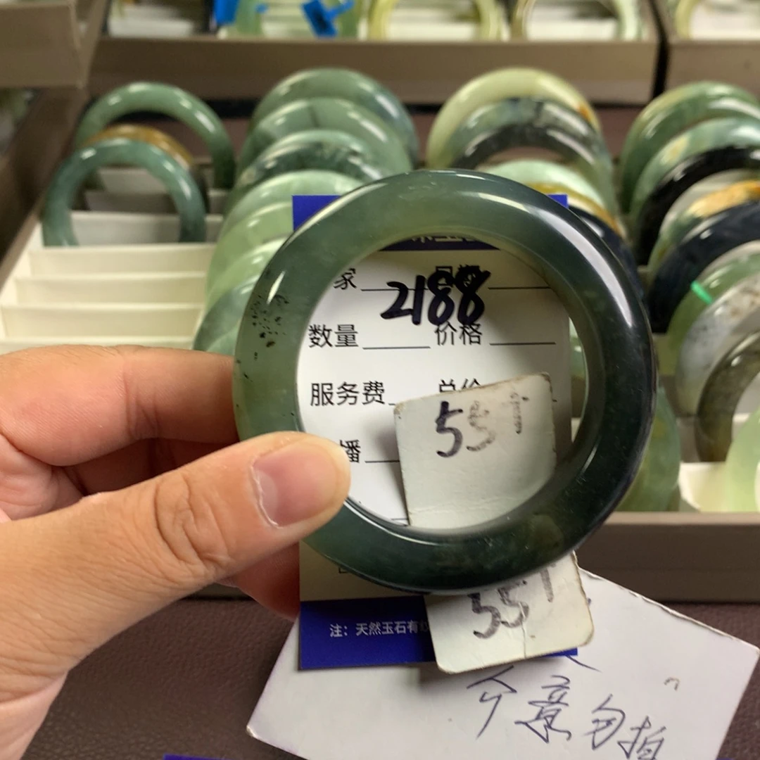 未镶嵌蛇纹石玉手镯2188
