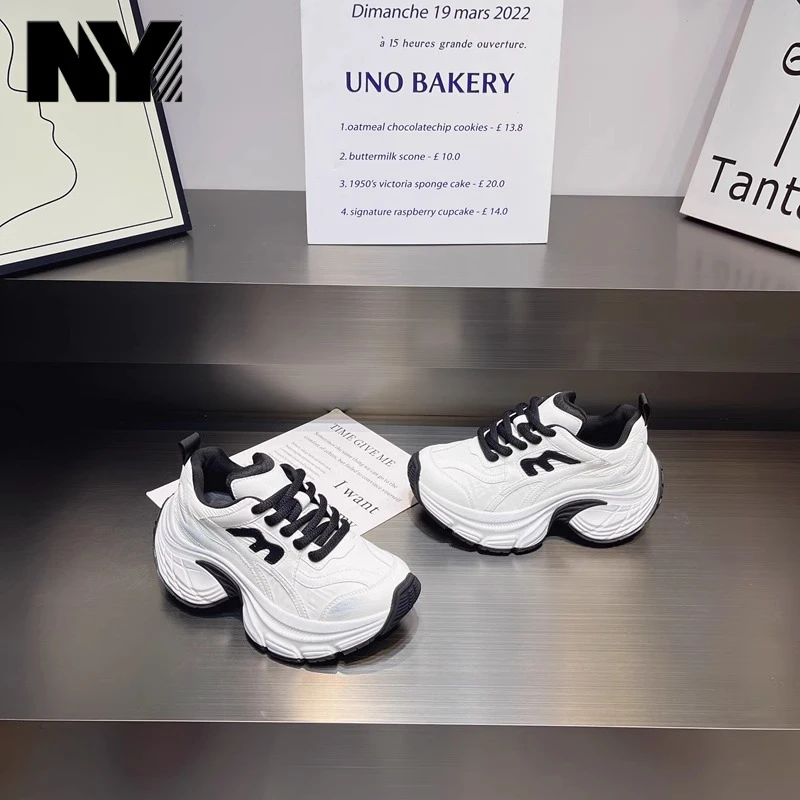 NY品牌老爹鞋女2025春秋季新款小个子增高厚底休闲时尚百搭运动鞋