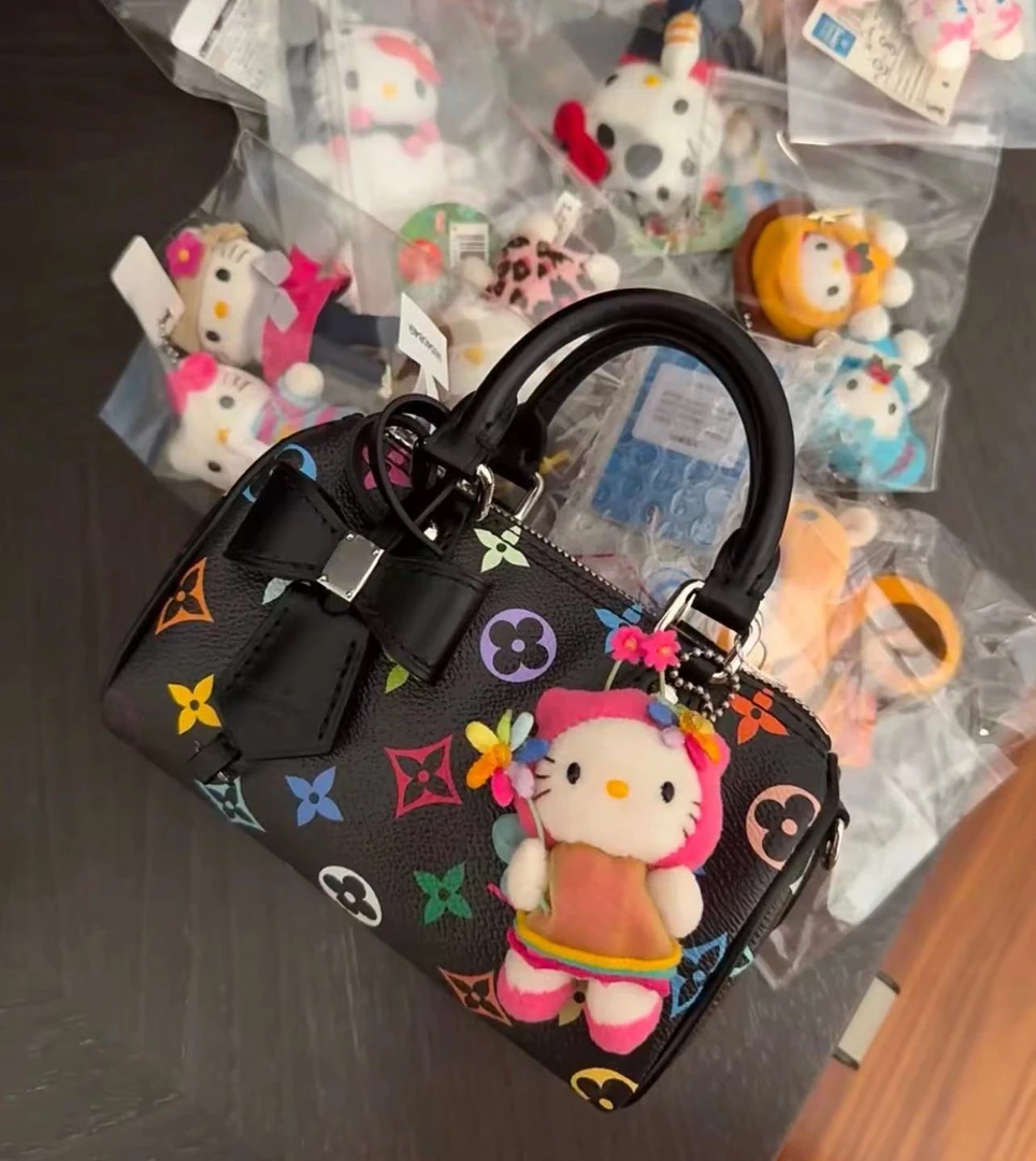 未使用 LouisVuitton/路易威登 黑三彩speedynano包 12074139