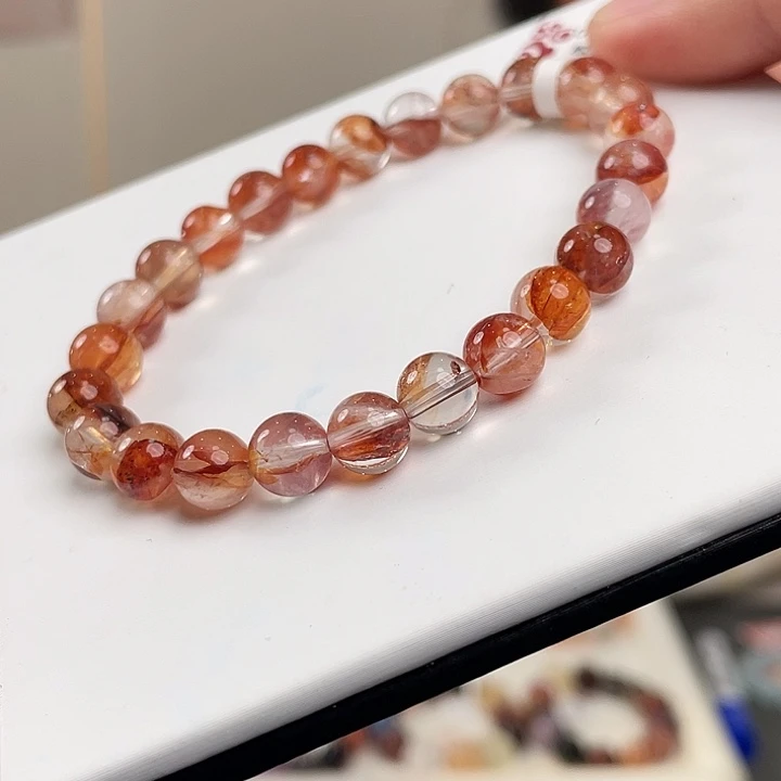 未镶嵌水晶手链红胶花8