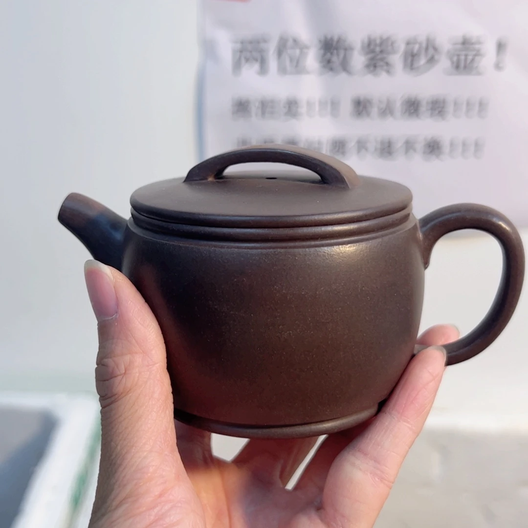紫砂茶壶紫泥汉瓦壶