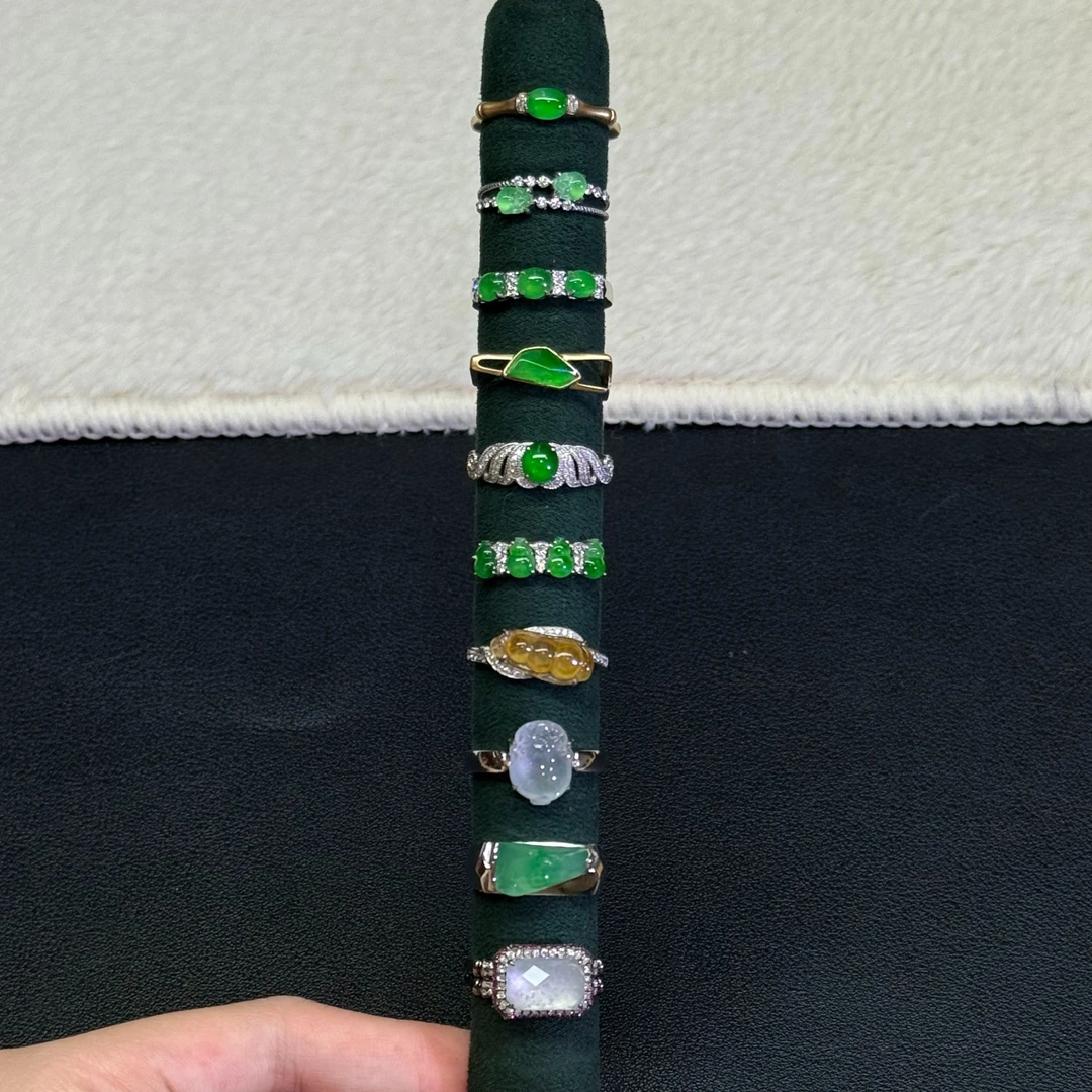 翡翠戒指1件-18K金-多样性发货只发一件-AF20-BK|CXQ21