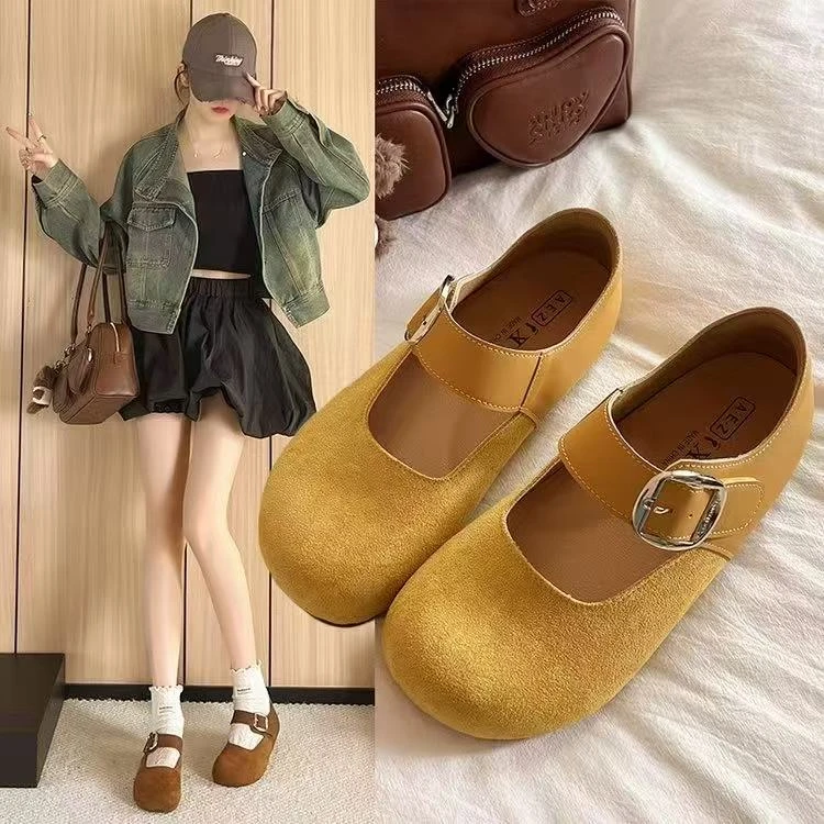 A985复古百搭一脚蹬勃肯单鞋