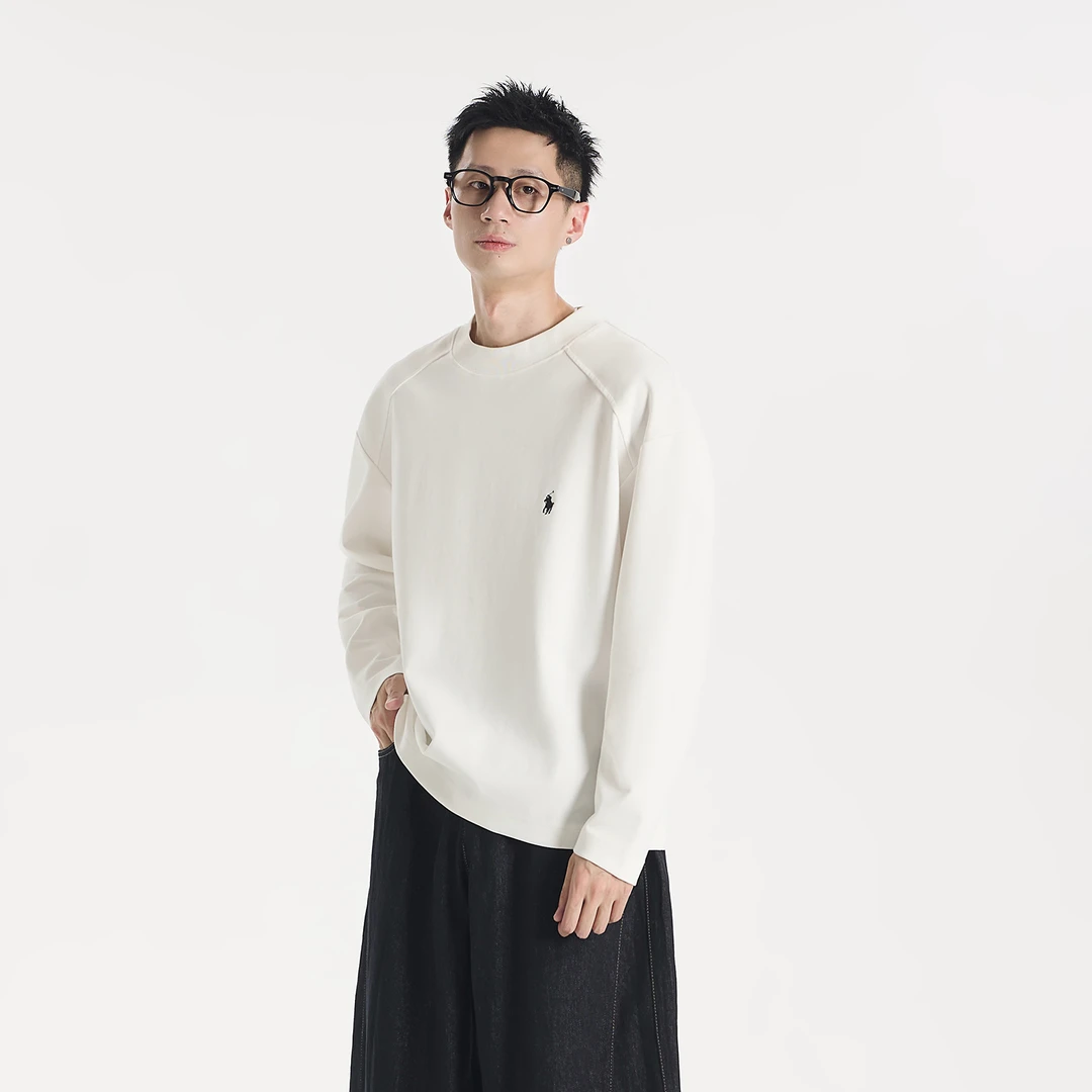 GCCDUP E77『拉夫Kint 』 兰精精梳棉320g高支简约男女百搭长袖打底