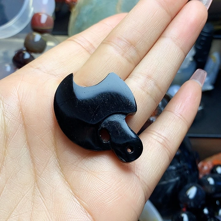 硅化玉未镶嵌吊坠(不含链)石斧吊坠