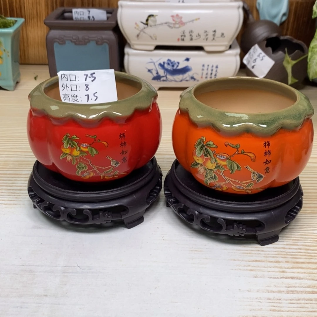 紫砂陶瓷花盆浮力