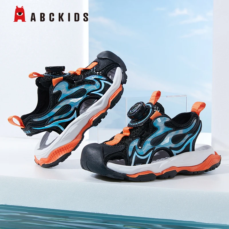 Abckids童鞋夏季新款男童防滑耐磨透气网鞋沙滩休闲凉鞋时尚百搭
