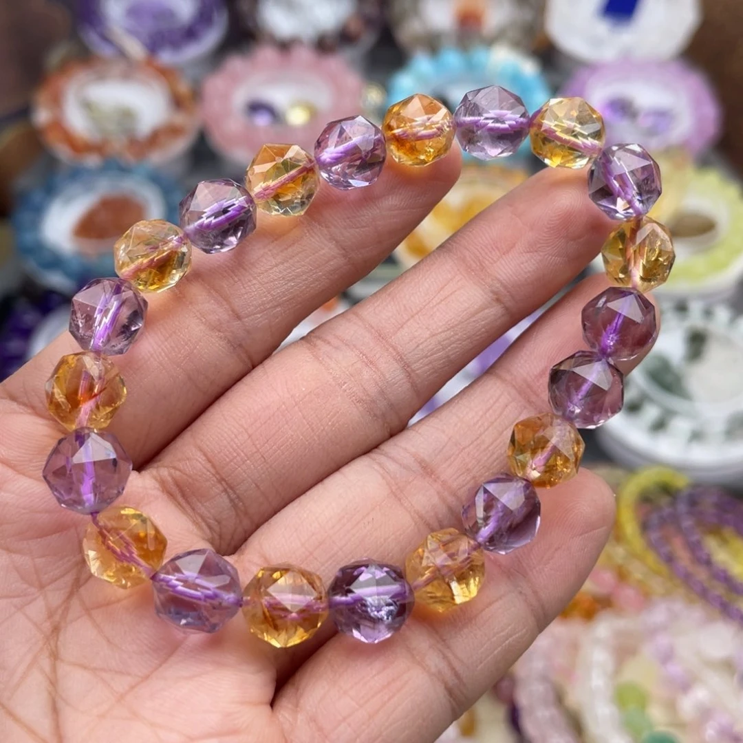 水晶手链未镶嵌紫黄水晶