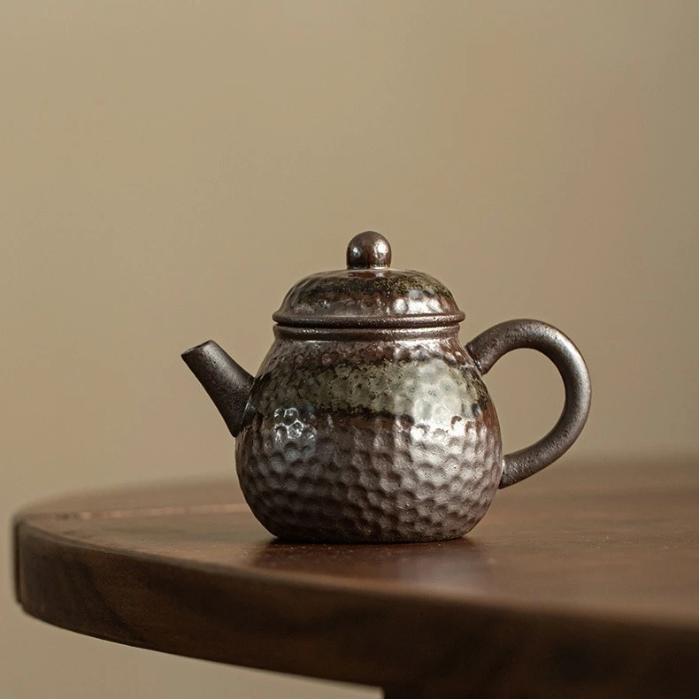 静霖 清水柴烧锤纹小壶