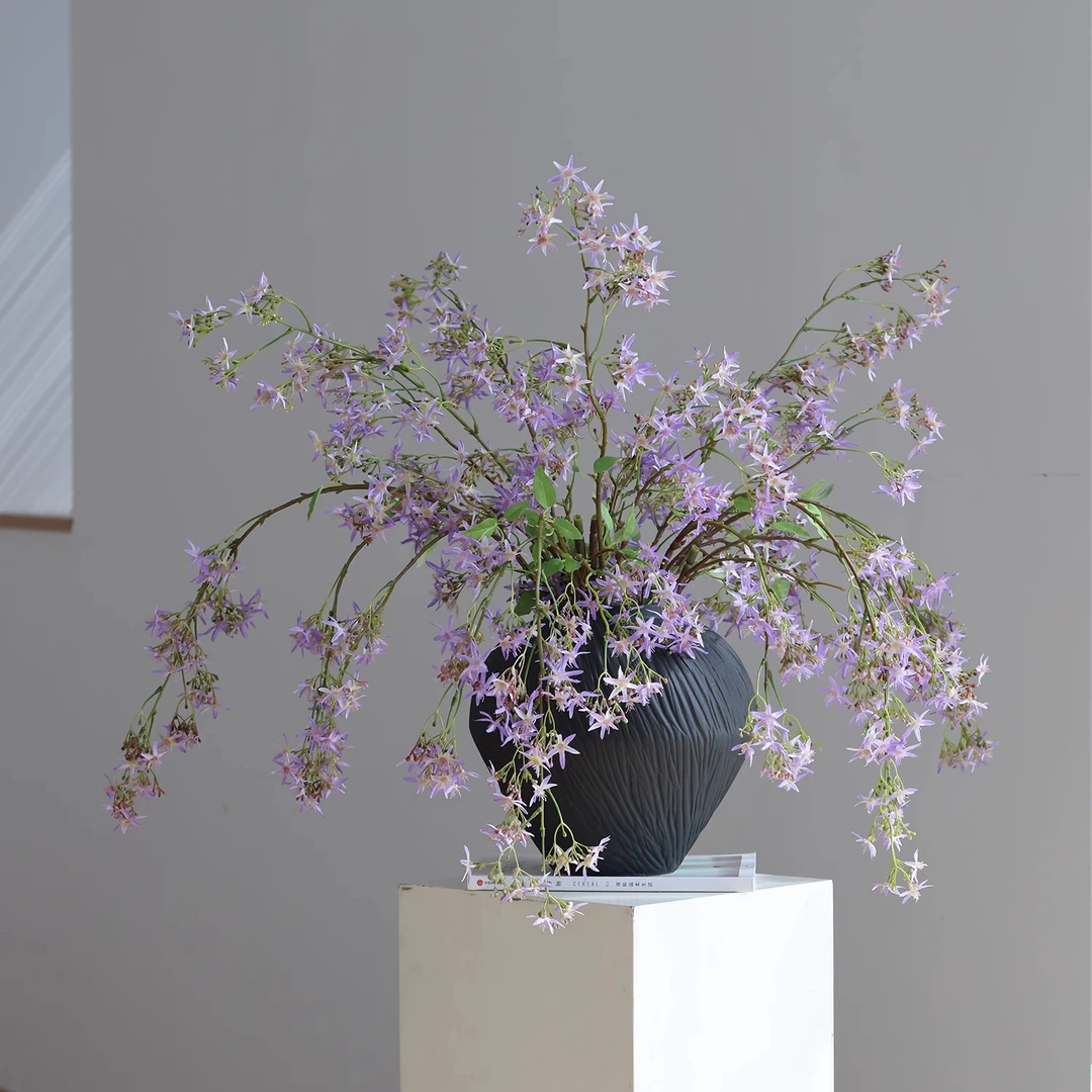 高档溲疏雪樱花仿真花假花摆设客厅餐桌电视柜落地摆件服装店装饰