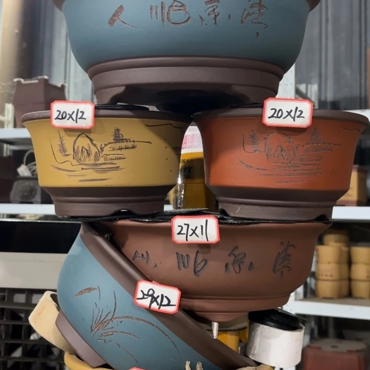 紫砂花盆100-6。