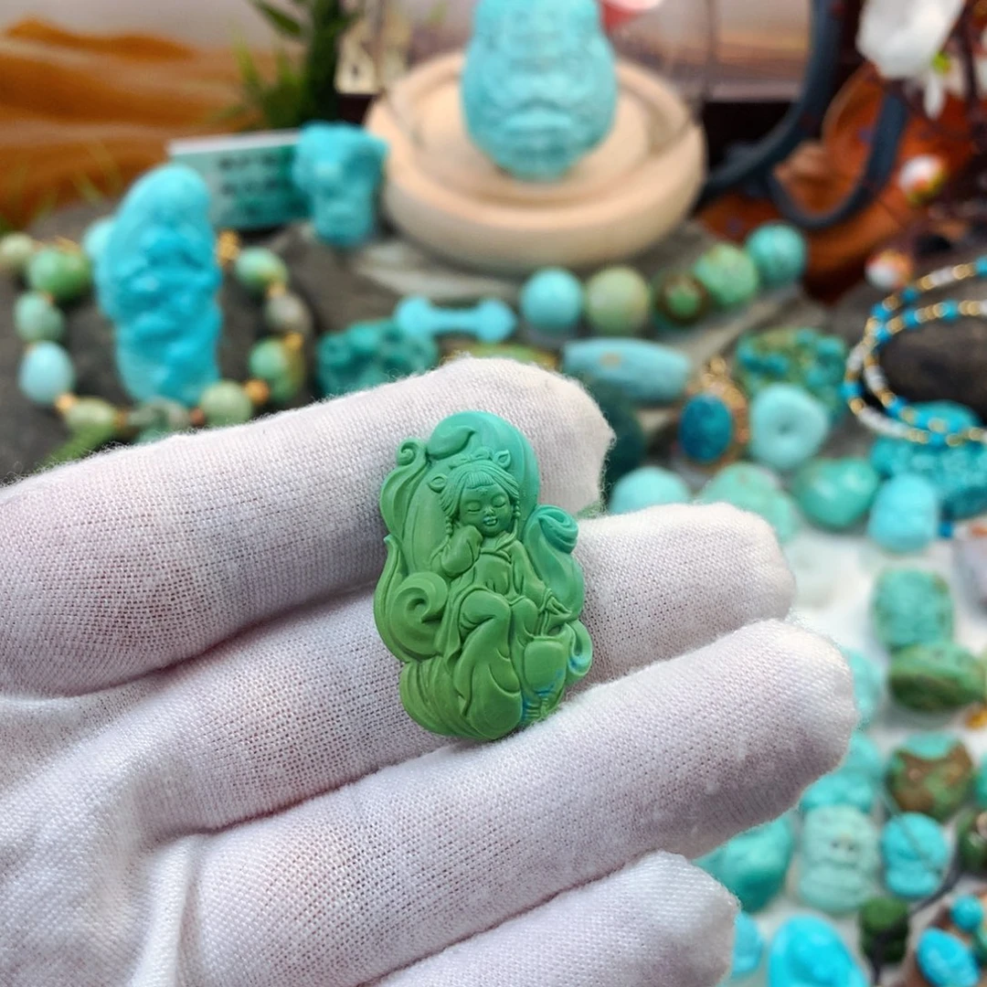 未镶嵌绿松石珠宝半成品