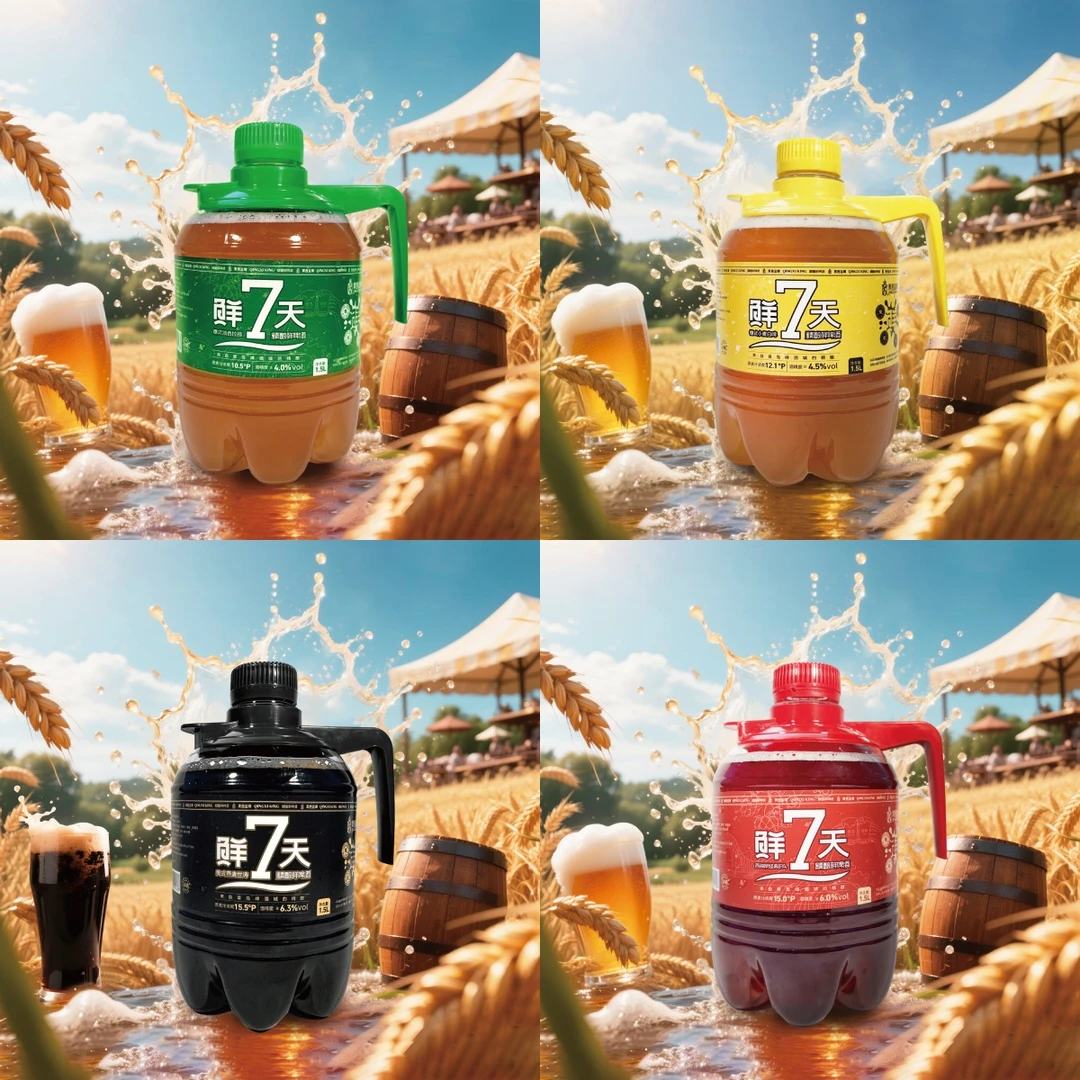 青西金啤 1.5L*2 两桶3L装 7天精酿鲜啤原浆 礼赠一起来哈酒500ml