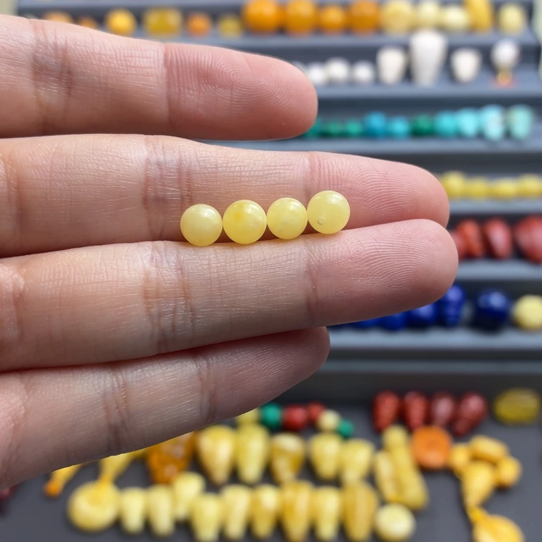 非金属直播4颗5mm米拉圆珠