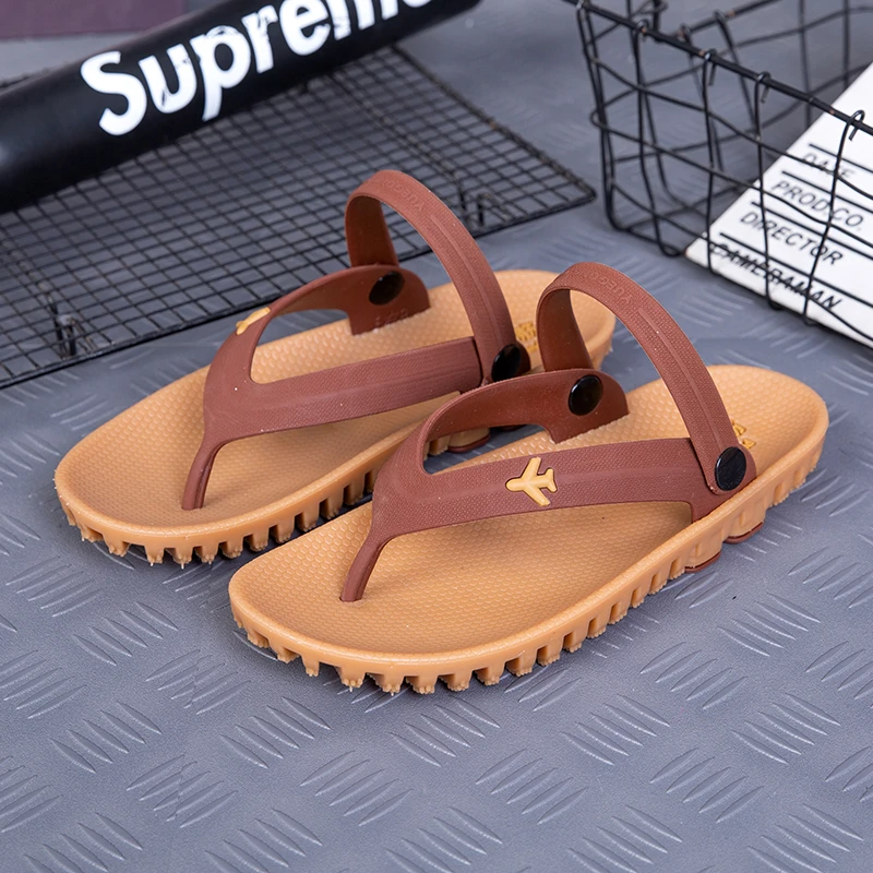 凉拖鞋男士外穿防滑夏季耐磨韩版休闲厚底人字拖个性户外夹脚托鞋