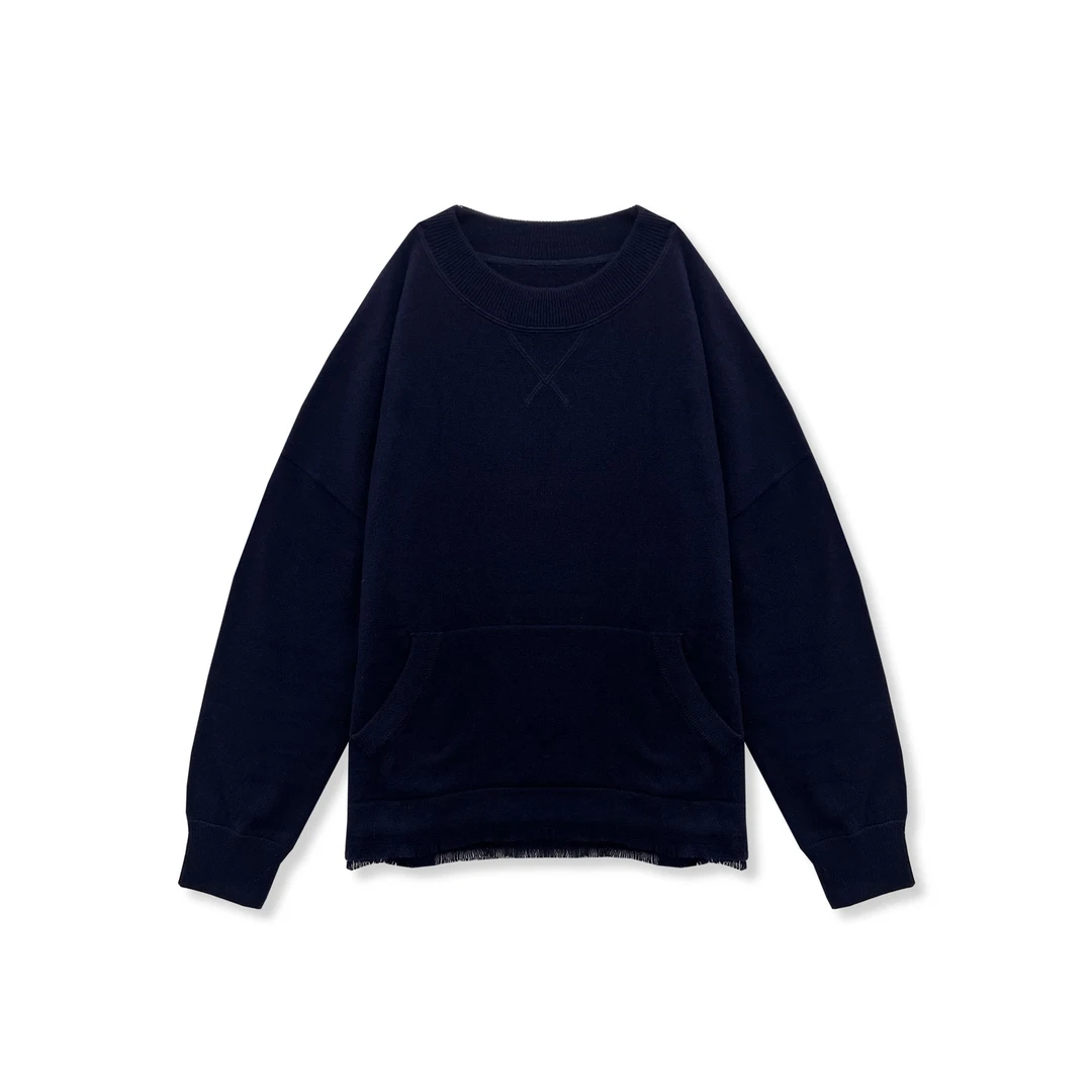 【风生二姐】女装圆领套头宽松针织衫/24176