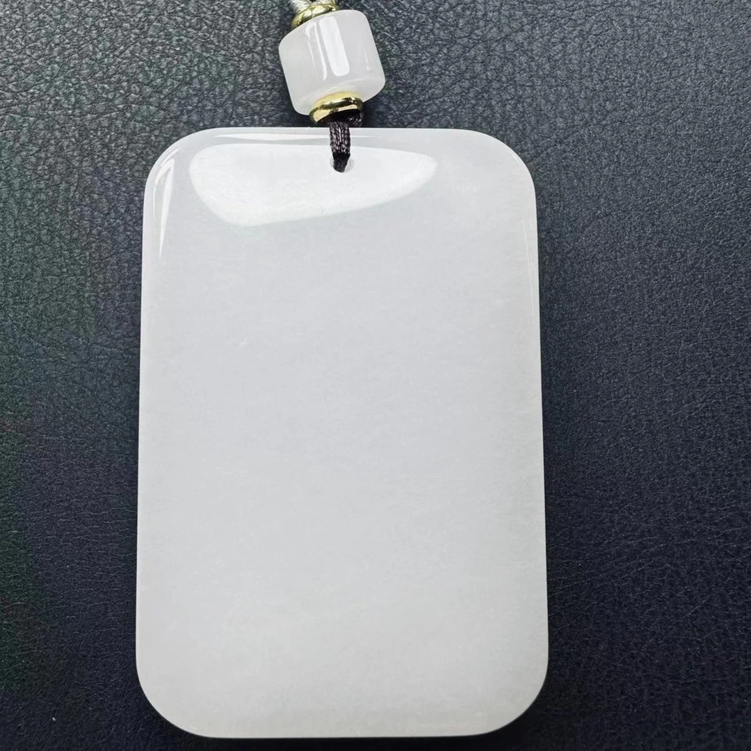 加大平安无事牌正品天然新疆玉白色金丝玉时尚吊坠男士女款挂件8