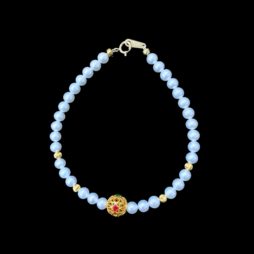 V2271珍珠18K手链孤品、