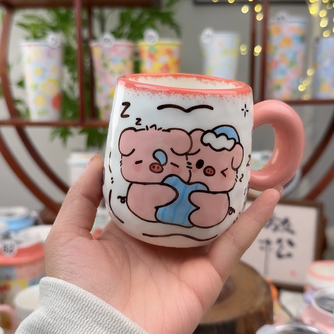 陶摆件景德镇手绘高温釉下彩