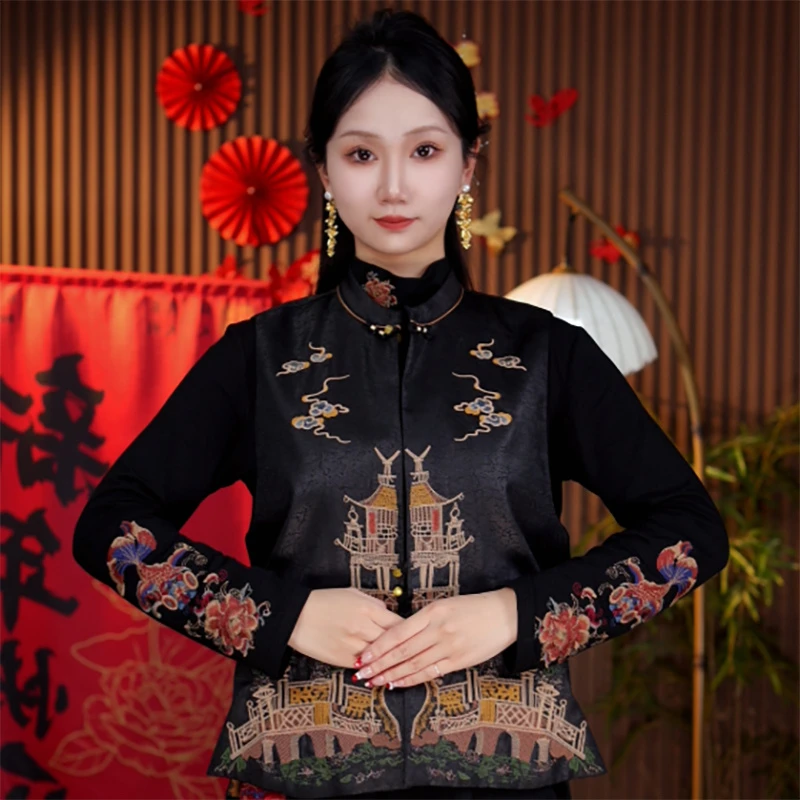 【河图】唐诗韵高定双面双穿国风马甲